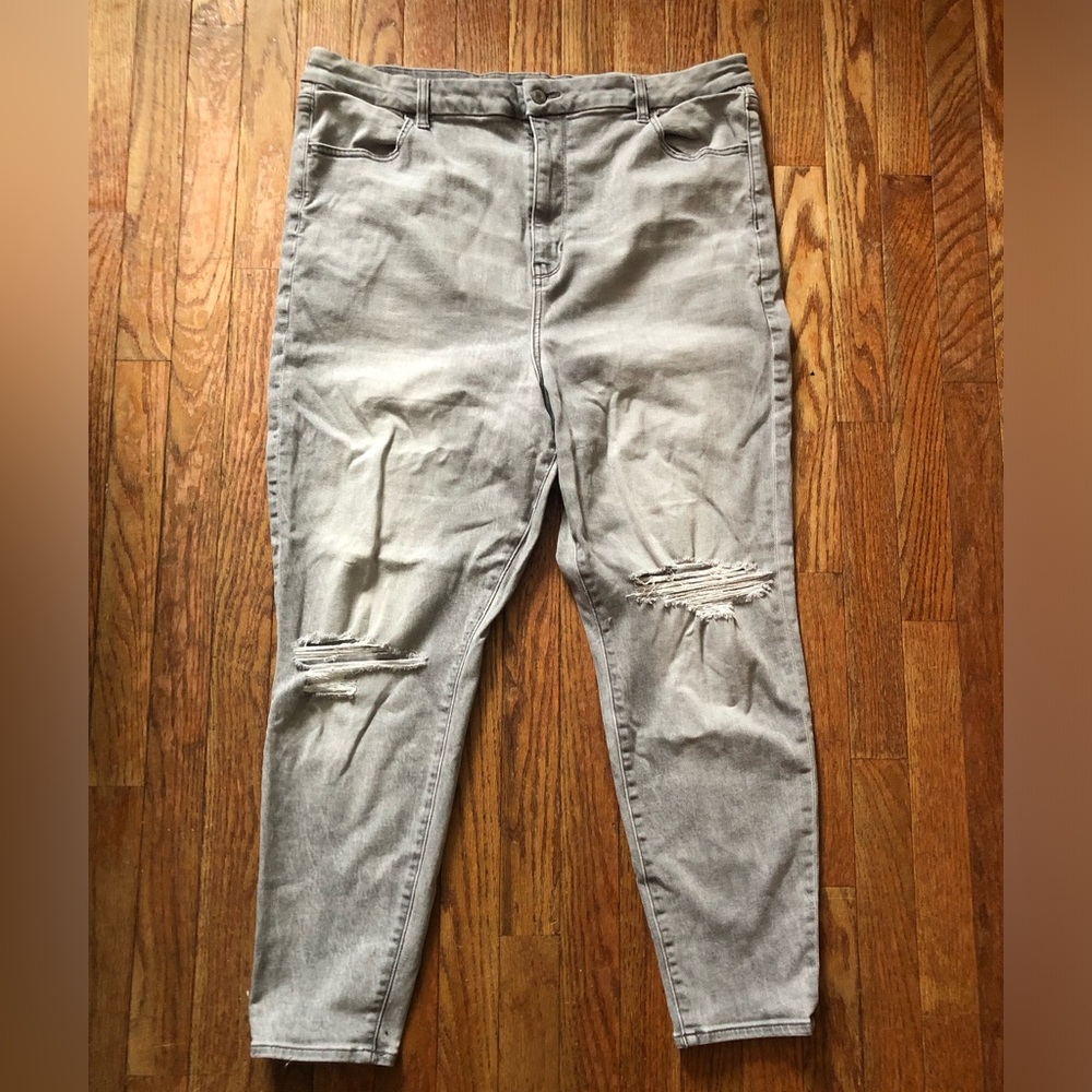 American Eagle Curvy Highest Rise Distressed Jeggings